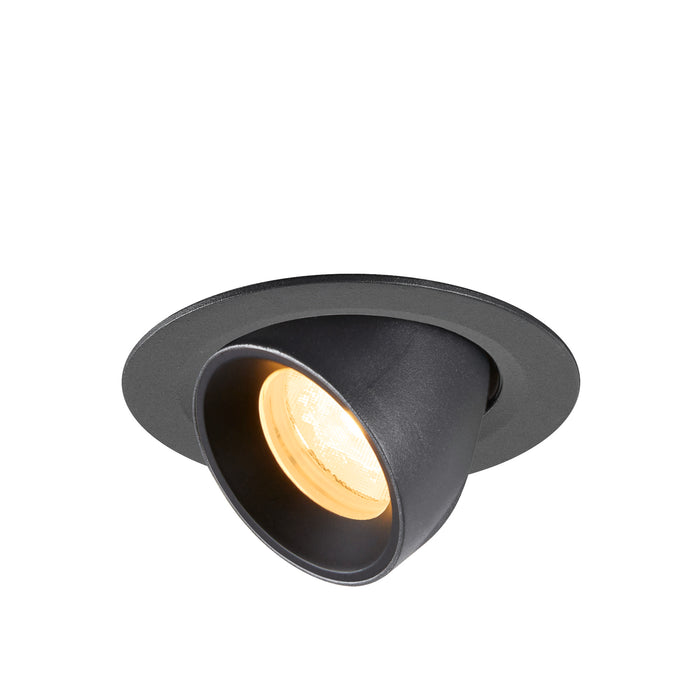NUMINOS GIMBLE XS, Recessed ceiling light, 3000 K, 40°, IP20, round, black