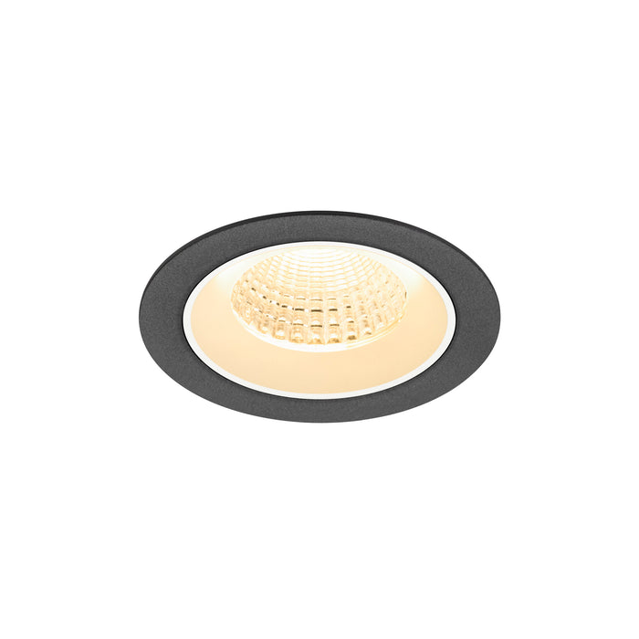 NUMINOS M, Recessed ceiling light, 3000 K, 55°, IP20, round, black / white