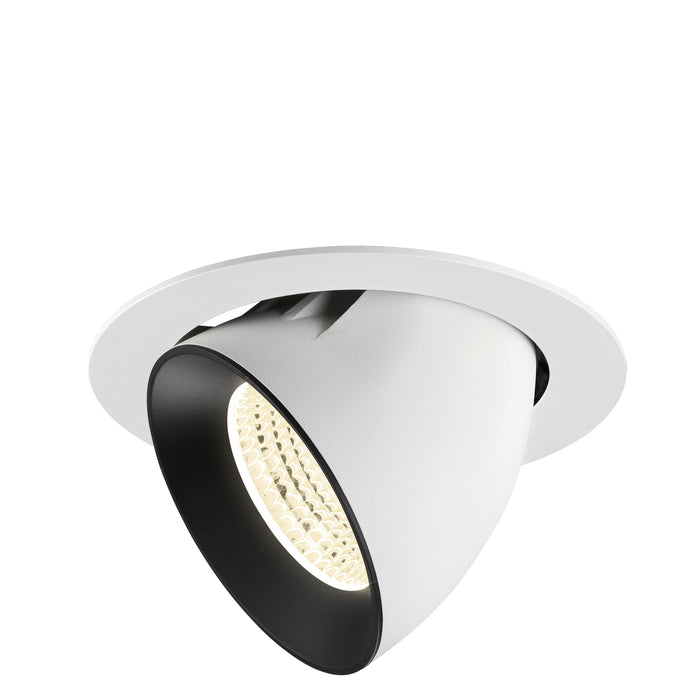 NUMINOS GIMBLE XL, white/black recessed ceiling light 4000 K 55°