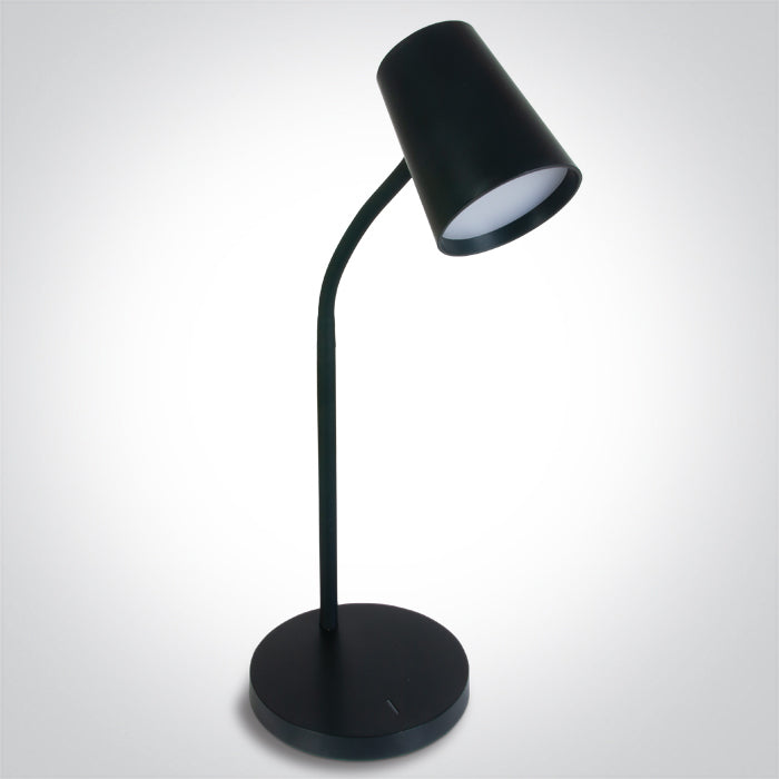BLACK TABLE LAMP LED 5W WW DIMMABLE 230V EU PLUG