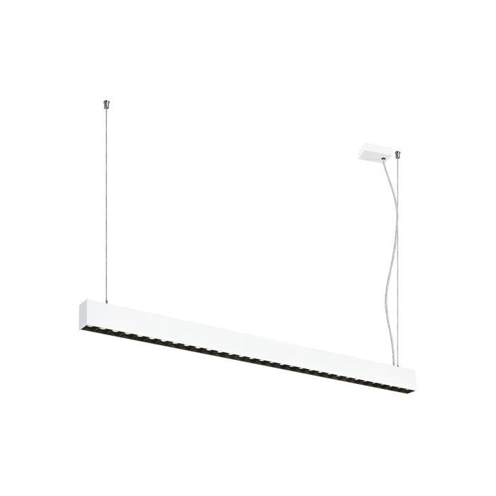 GLENOS PRO, pendant light, 1.2m, DALI, UGR16, pendant length 210 cm, 4000K, 75°, white / black