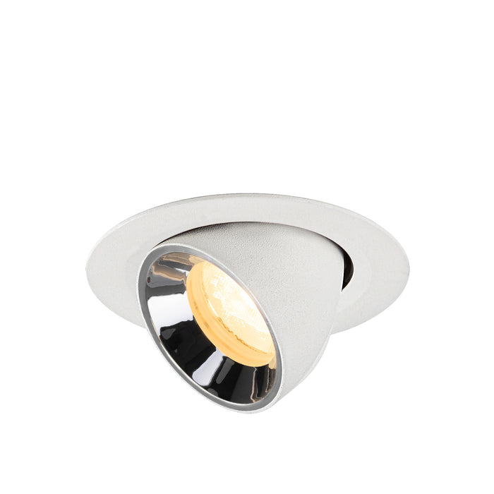 NUMINOS GIMBLE XS, white/chrom recessed ceiling light 3000 K 40°