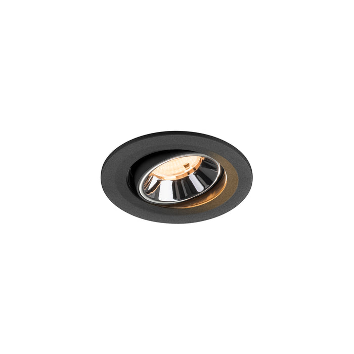 NUMINOS MOVE S, black/chrome recessed ceiling light 2700 K 55°
