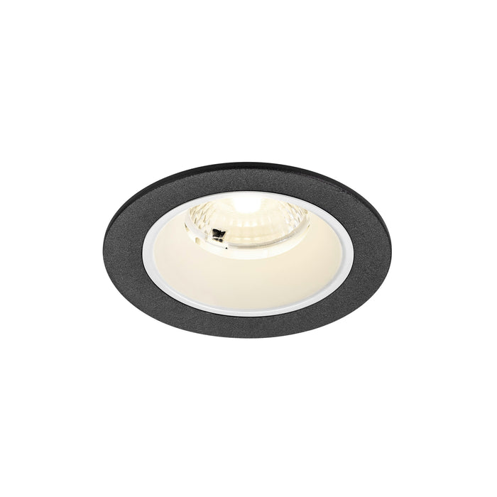 NUMINOS S, Recessed ceiling light, 4000 K, 40°, IP20, round, black / white