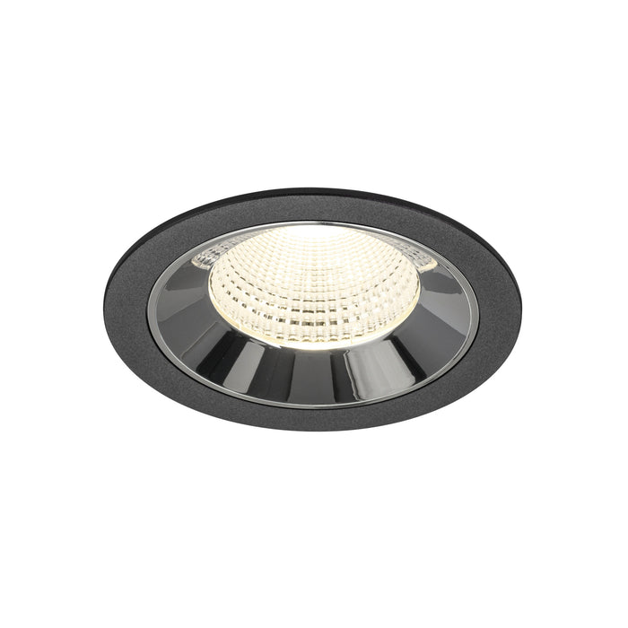 NUMINOS L, black/chrome recessed ceiling light 4000 K 55°