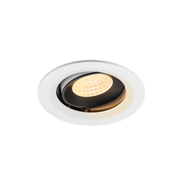NUMINOS MOVE M, white/black recessed ceiling light 3000 K 55°