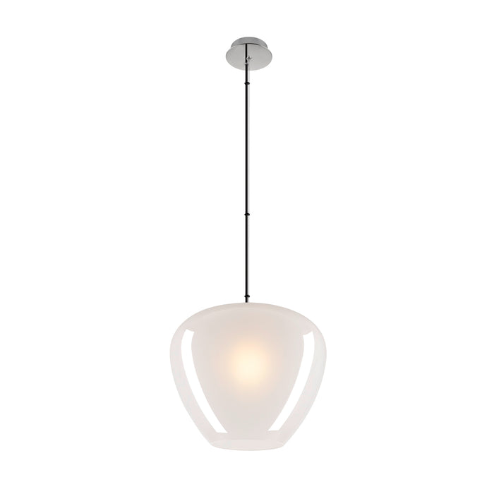 PANTILO CONVEX 40, pendant light, 150cm, E27, max. 40W, white