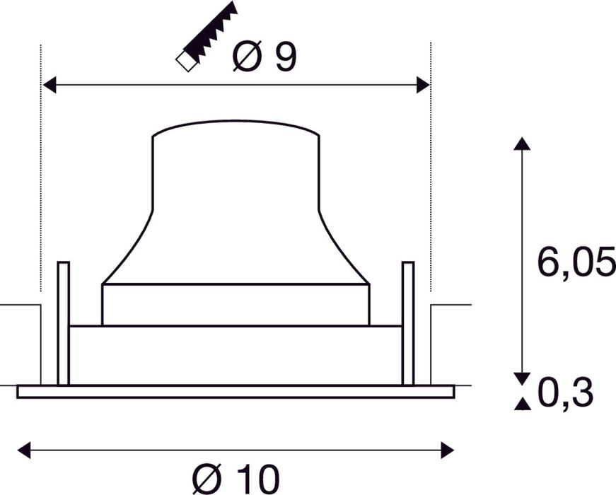 NUMINOS MOVE S, black recessed ceiling light, 2700K 40°