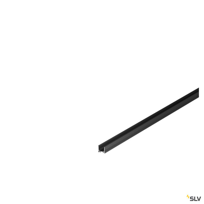 GRAZIA 10, surface mounted profile, LED, standard, grooved, 2m, black