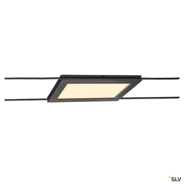 PLYTTA rectangular, cable luminaire for the TENSEO low voltage cable system, 2700K, black