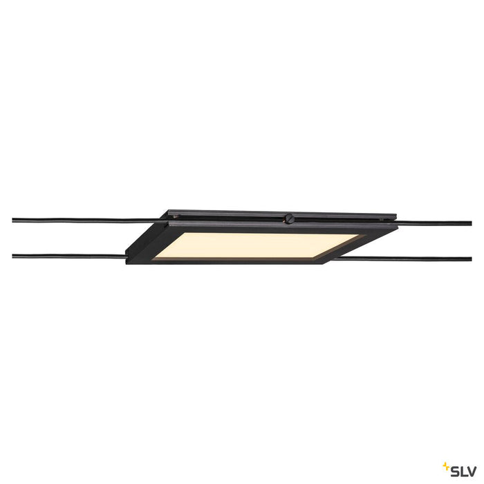 PLYTTA rectangular, cable luminaire for the TENSEO low voltage cable system, 2700K, black
