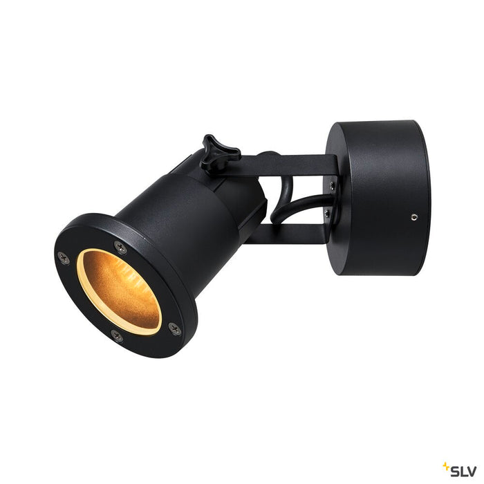 NAUTILUS WL QPAR51, Outdoor surface-mounted wall light, black