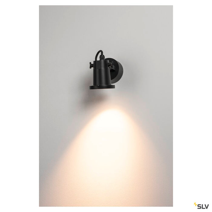 NAUTILUS WL QPAR51, Outdoor surface-mounted wall light, black