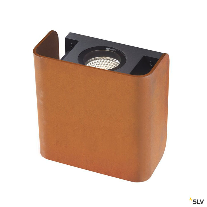 MANA OUT, Outdoor recessed wall light, rust, 3000K, IP65, dimmable