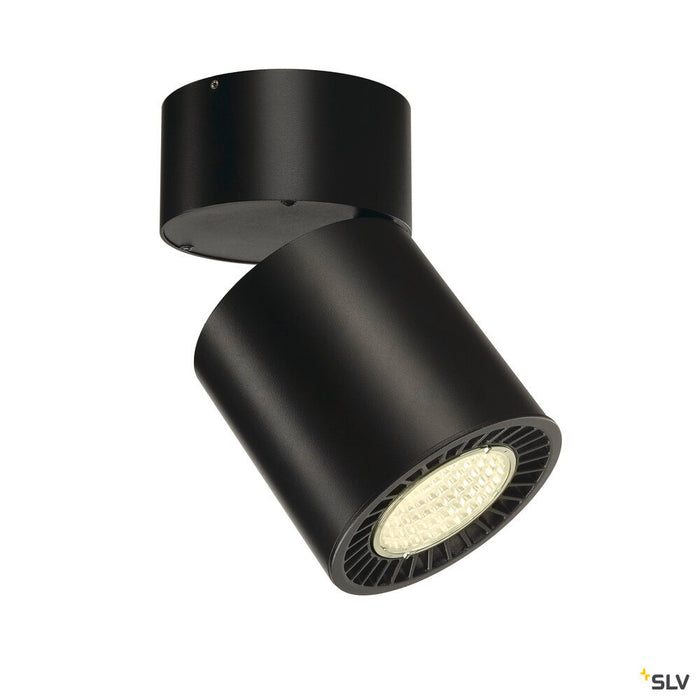 SUPROS MOVE CL, Indoor LED ceiling mounted light, round, black, 4000K, 60° reflector, CRI90, 3520lm