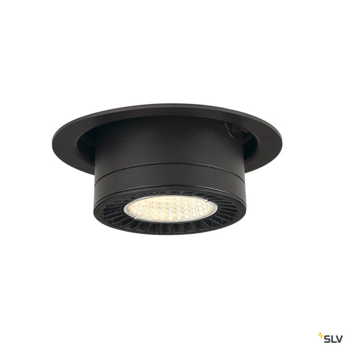 SUPROS MOVE, Indoor LED recessed ceiling light black round 4000K 60° CRI90 3520lm