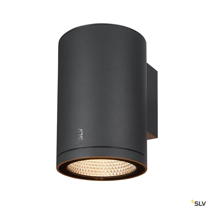ENOLA ROUND L, single outdoor LED surface-mounted wall light anthracite CCT 3000/4000K