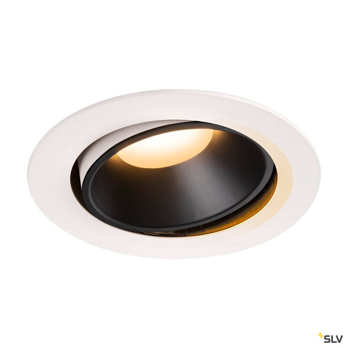 NUMINOS MOVE DL XL, Indoor LED recessed ceiling light black/white 2700K 40° rotating and pivoting