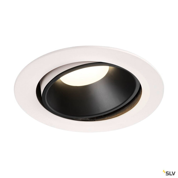 NUMINOS MOVE DL XL, Indoor LED recessed ceiling light black/white 4000K 40° rotating and pivoting