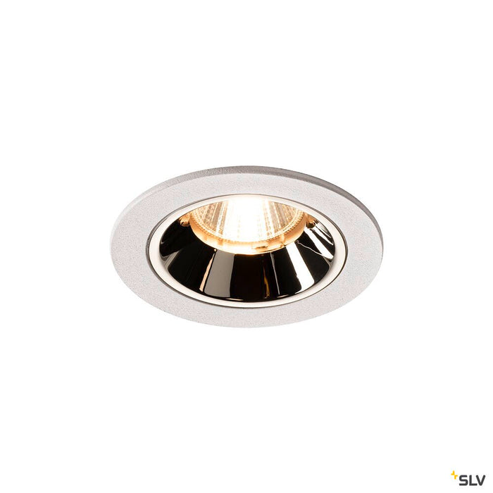 NUMINOS DL S, Indoor LED recessed ceiling light white/chrome 2700K 20° gimballed, rotating and pivoting, including leaf springs
