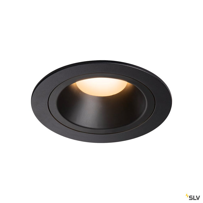 NUMINOS DL M, Indoor LED recessed ceiling light black/black 2700K 20°, including leaf springs