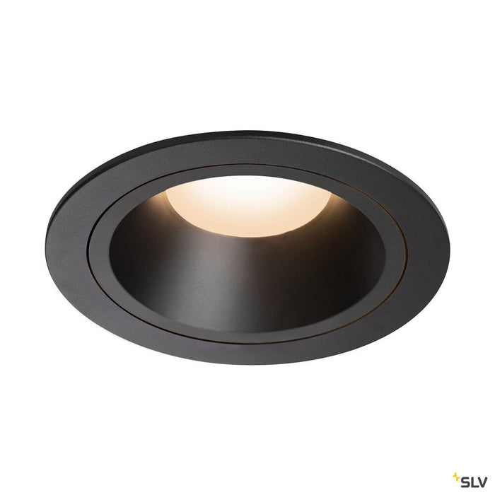 NUMINOS DL L, Indoor LED recessed ceiling light black/black 3000K 20°