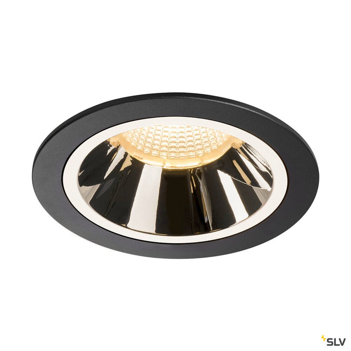 NUMINOS DL L, Indoor LED recessed ceiling light black/chrome 3000K 40°