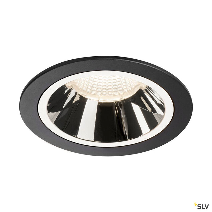 NUMINOS DL L, Indoor LED recessed ceiling light black/chrome 4000K 40°