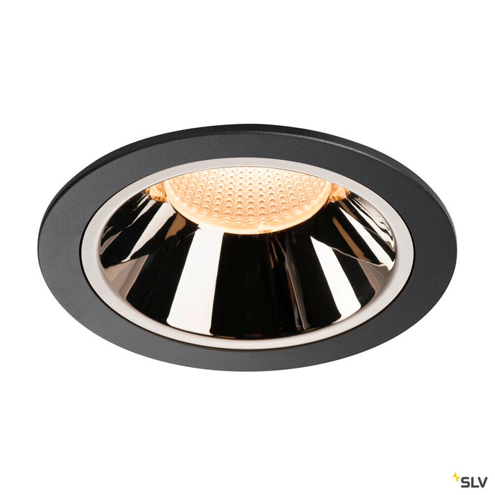 NUMINOS DL XL, Indoor LED recessed ceiling light black/chrome 2700K 20°