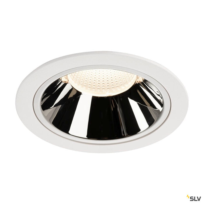NUMINOS DL XL, Indoor LED recessed ceiling light white/chrome 4000K 55°