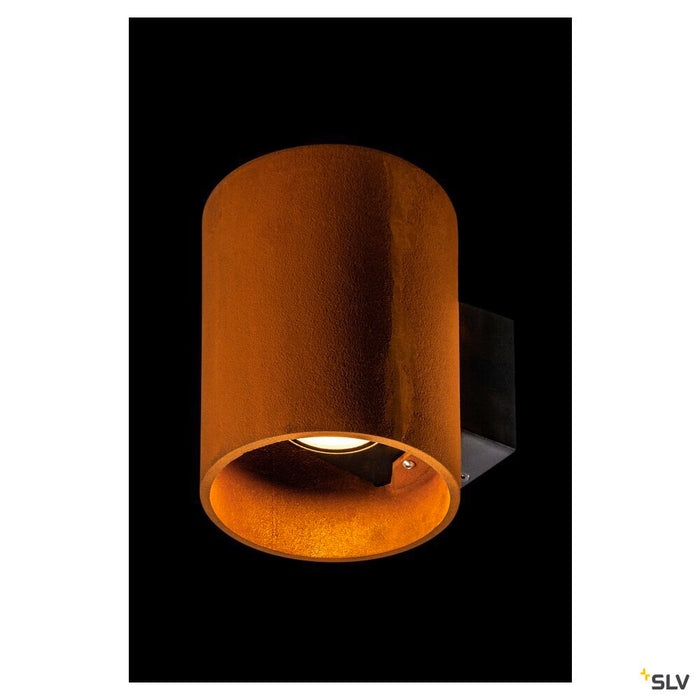 Rust Wall Light RUSTY UP/DOWN WL, outdoor LED surface-mounted wall light round rust CC ...