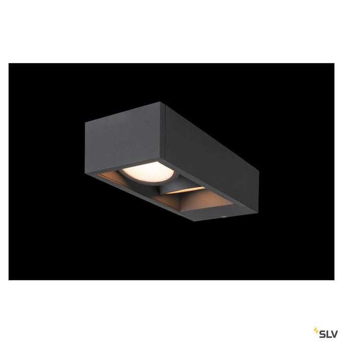 ESKINA FRAME WL, Outdoor LED wall-mounted light double anthracite CCT switch 3000/4000K
