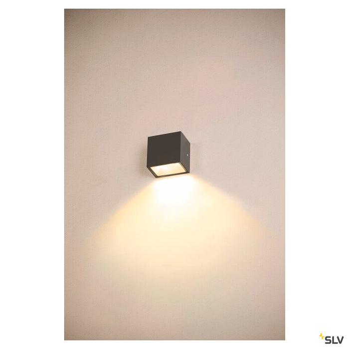 SITRA S WL SINGLE, LED outdoor wall-mounted light, anthracite, CCT switch 3000/4000K