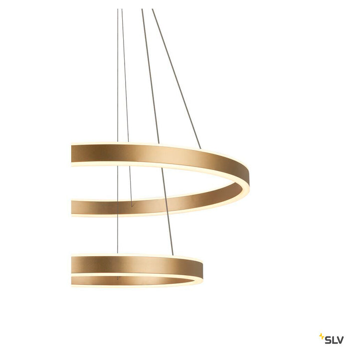 ONE DOUBLE PHASE up/down, brass pendant light, 35W 2700/3000K 130°