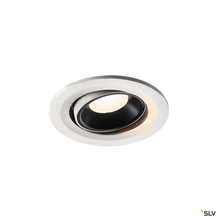 NUMINOS MOVE S, white / black recessed ceiling light, 4000K 55°