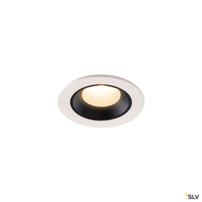 NUMINOS XS, white / black recessed ceiling light, 3000K 20°