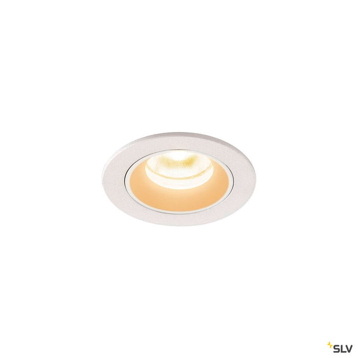 NUMINOS XS, white recessed ceiling light, 3000K 40°