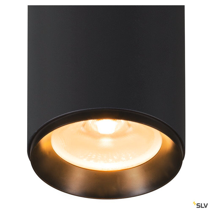 NUMINOS DALI XL, black ceiling mounted light, 36W 2700K 36°