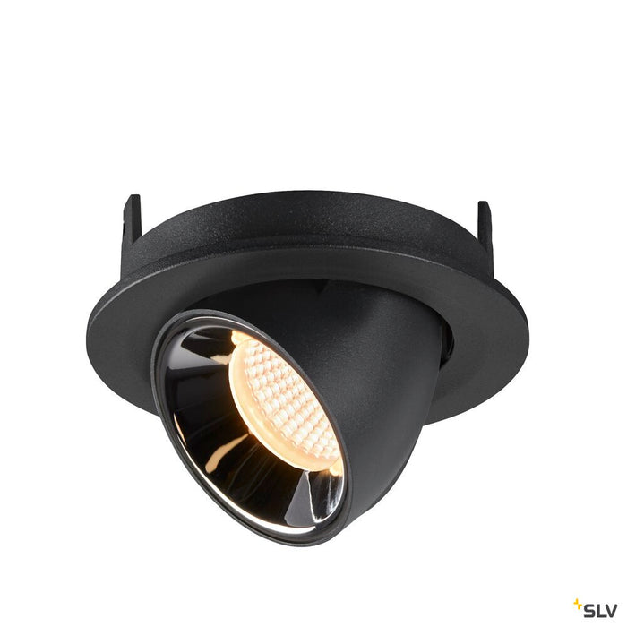 NUMINOS GIMBLE S, black / chrome recessed ceiling light, 3000K 55°