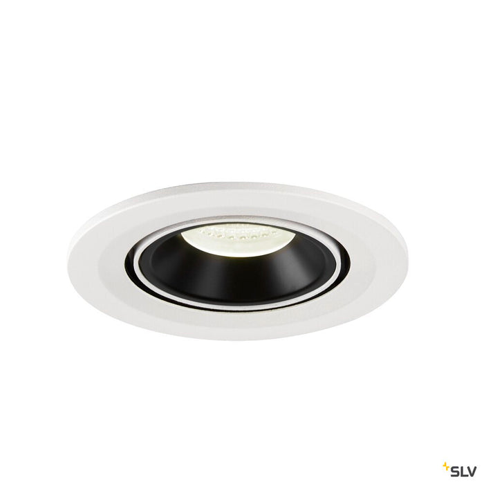 NUMINOS GIMBLE S, white / black recessed ceiling light, 4000K 40°