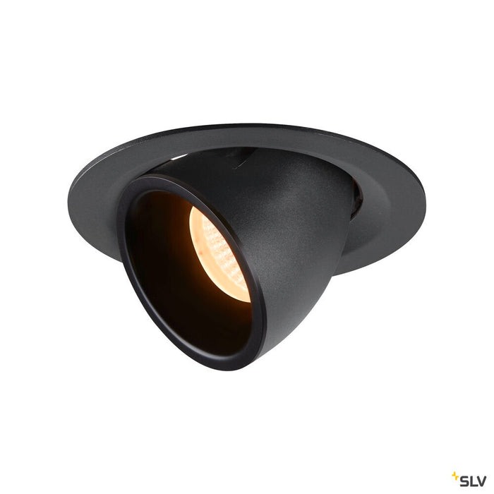 NUMINOS GIMBLE M, black recessed ceiling light, 2700K 20°