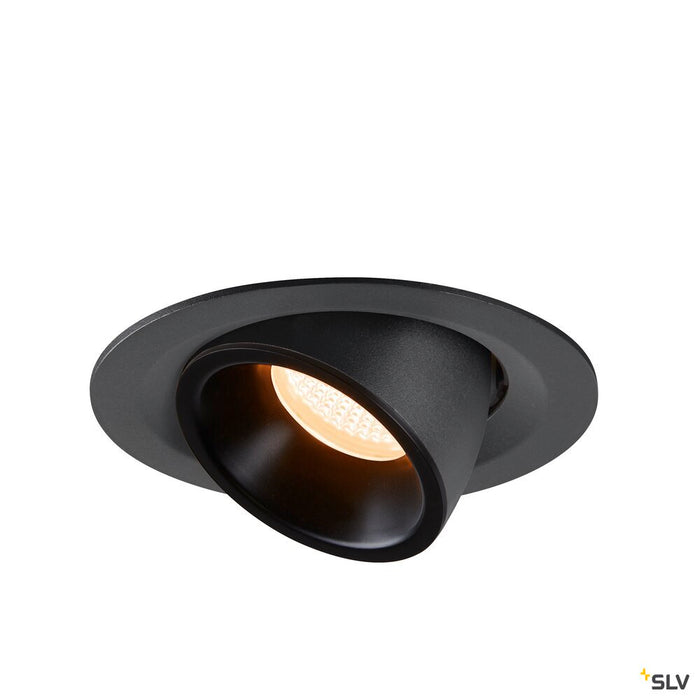 NUMINOS GIMBLE M, black recessed ceiling light, 2700K 20°