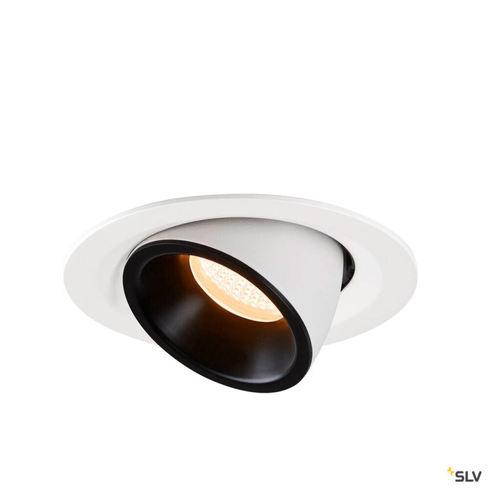 NUMINOS GIMBLE M, white / black recessed ceiling light, 2700K 55°