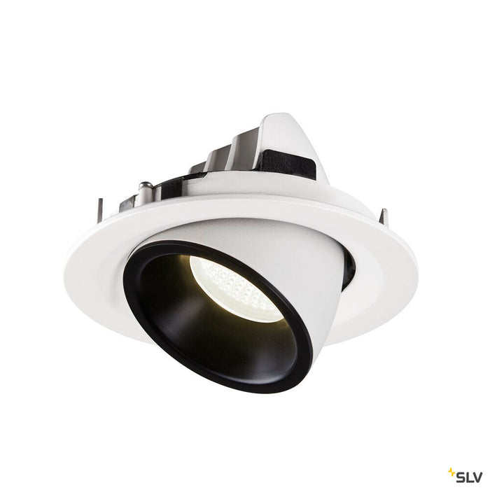 NUMINOS GIMBLE M, white / black recessed ceiling light, 4000K 40°