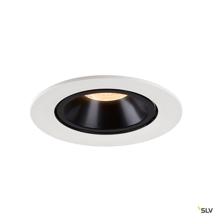 NUMINOS GIMBLE L, white / black recessed ceiling light, 2700K 40°