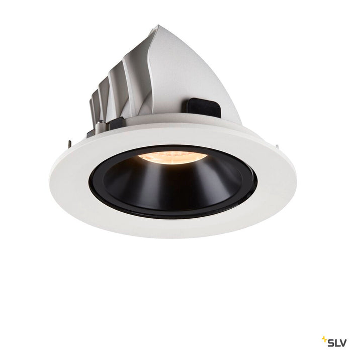 NUMINOS GIMBLE L, white / black recessed ceiling light, 2700K 40°