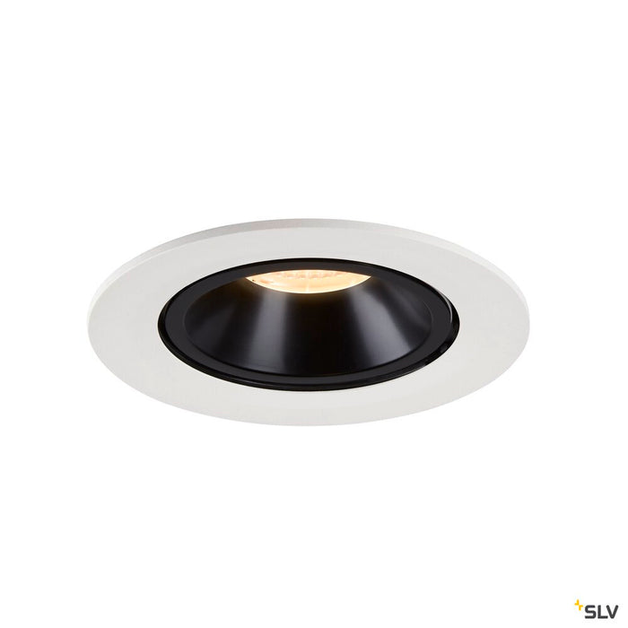 NUMINOS GIMBLE L, white / black recessed ceiling light, 3000K 55°