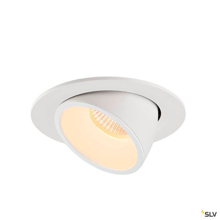 NUMINOS GIMBLE L, white recessed ceiling light, 3000K 55°