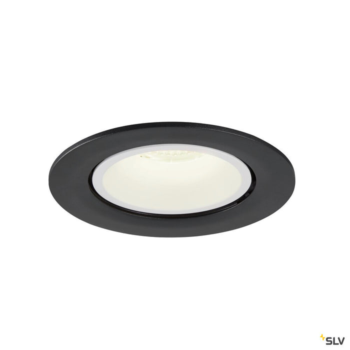 NUMINOS GIMBLE L, black / white recessed ceiling light, 4000K 40°