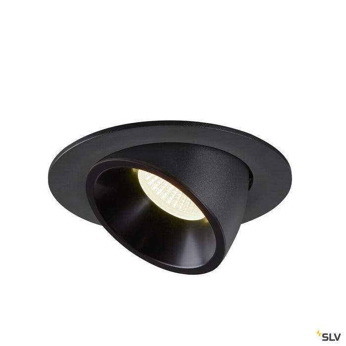 NUMINOS GIMBLE L, black recessed ceiling light, 4000K 55°